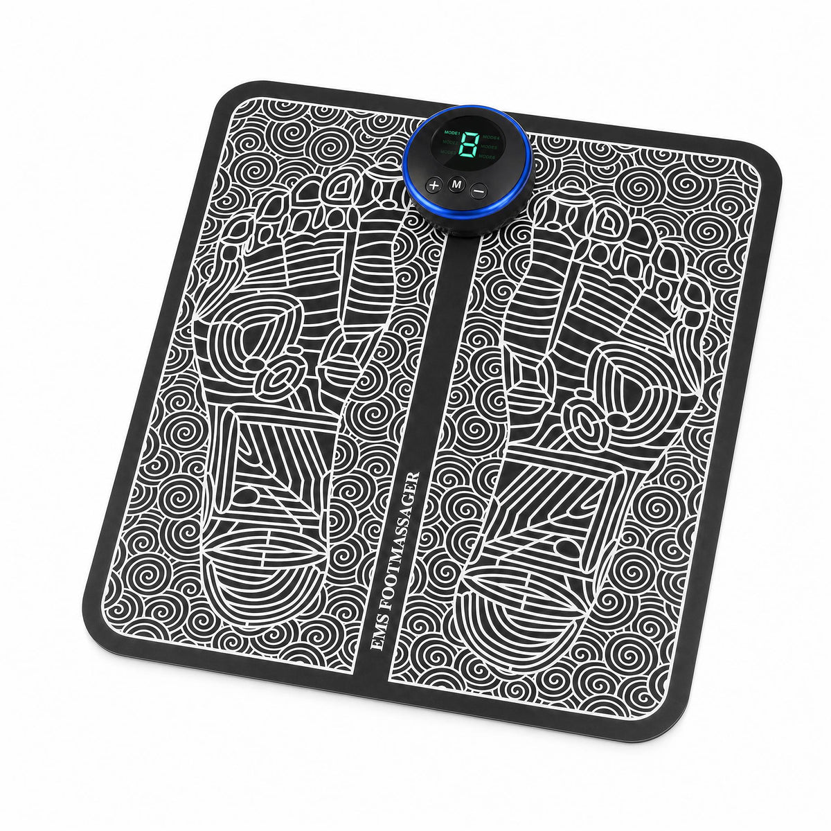 NeuroPulse EMS foot massager mat seen from above on a white background