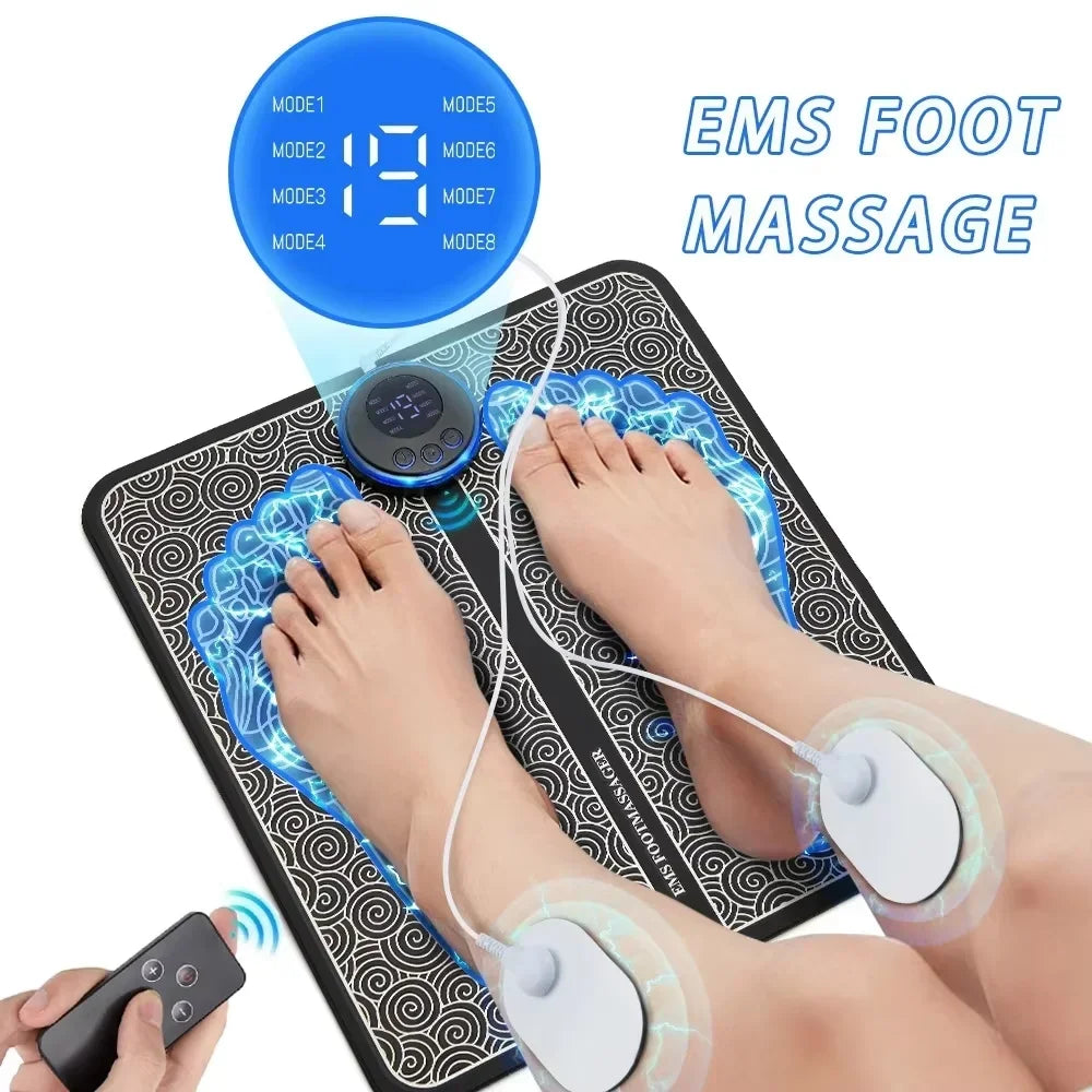 NeuroPulse™ EMS Foot Massager Mat — 6 Modes, 9 Intensities, Wireless Remote
