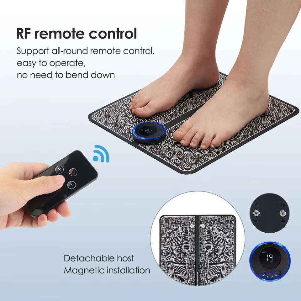 NeuroPulse™ EMS Foot Massager Mat — 6 Modes, 9 Intensities, Wireless Remote