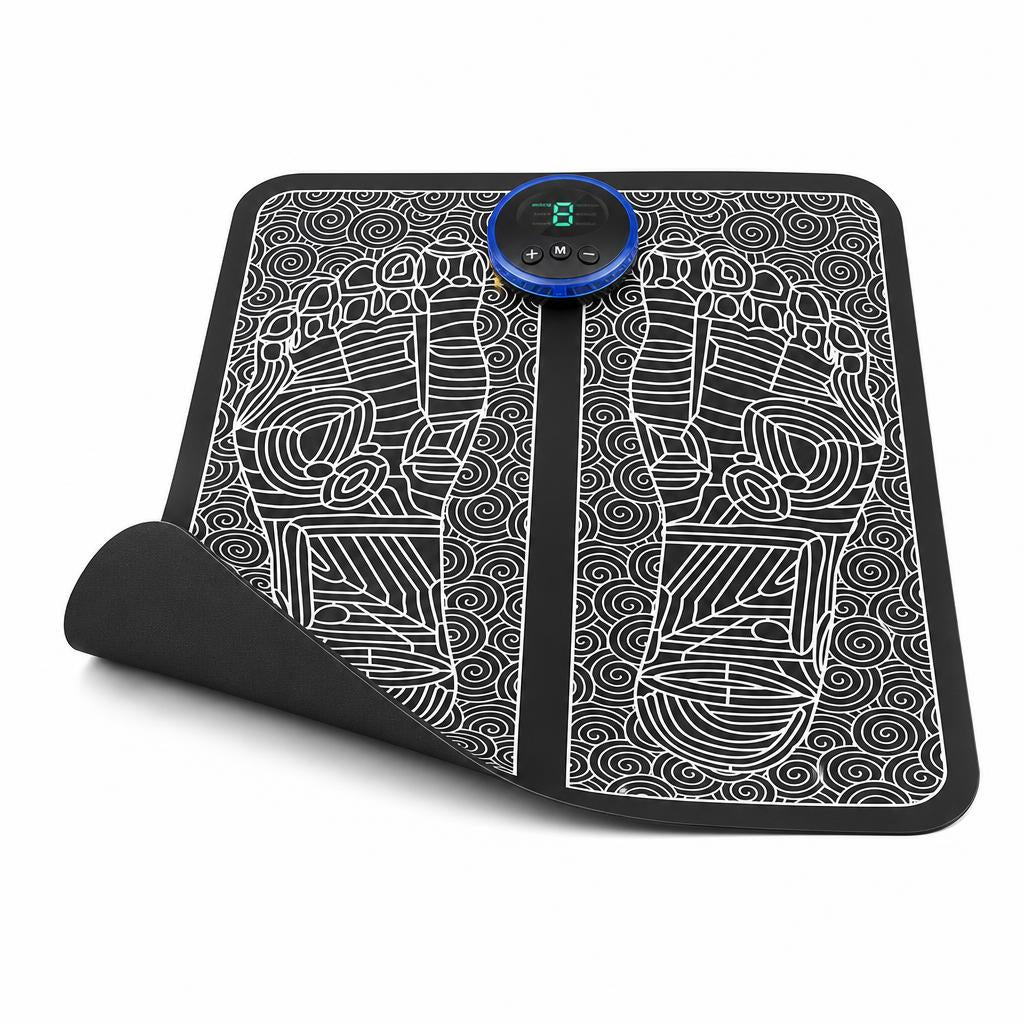Side angle of the NeuroPulse mat showing its thin flexible profile